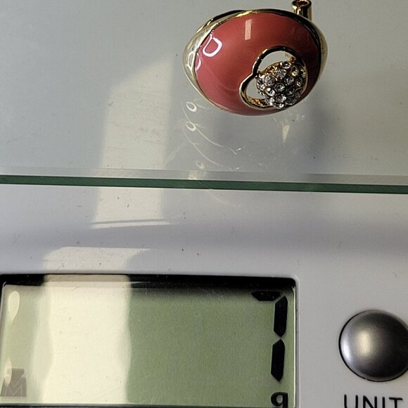 Coral Enamelled Earrings Small Earrings - Picture 7 of 8